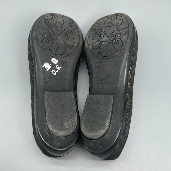 Dansko Olivia Women's 6.5 Bronze Snake Leather Comfort Clogs Slip-On Round Toe - Picture 9 of 10